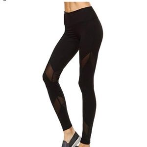 Mono b black mesh leggings